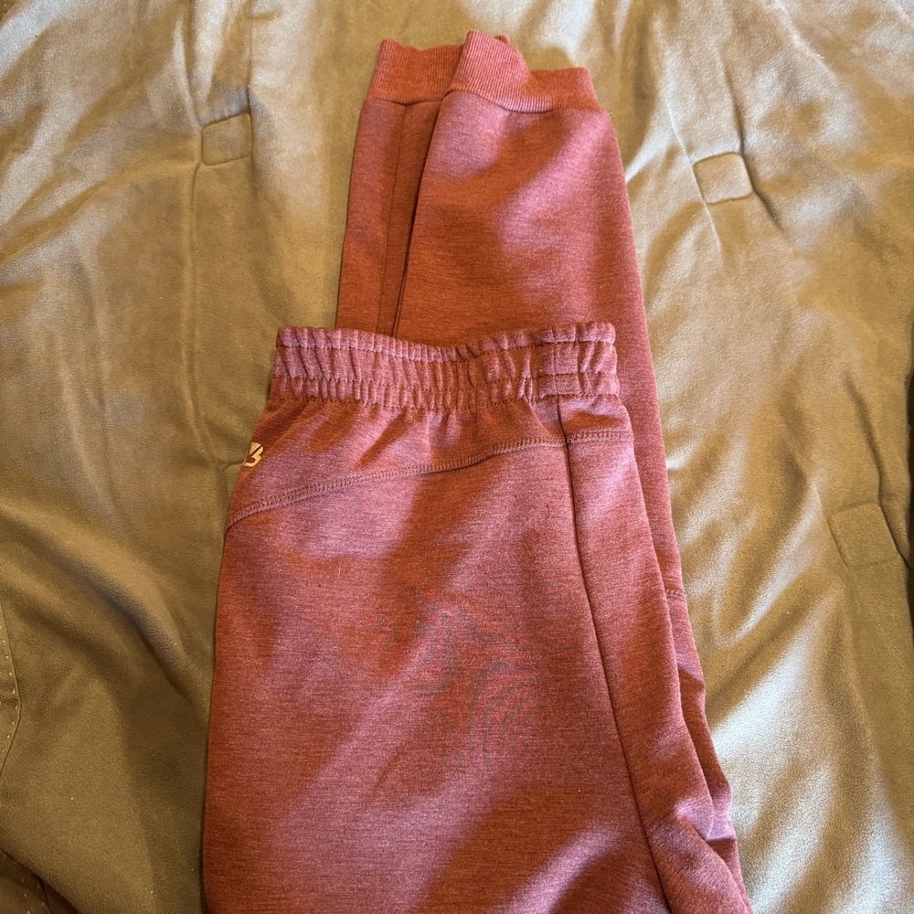 BuffBunny Red Track Pants Relaxed Fit Elastic Waistband